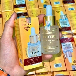 Serum trang vina luxury 24k gold ampoule trắng mịn da chống lão hóa 30ml