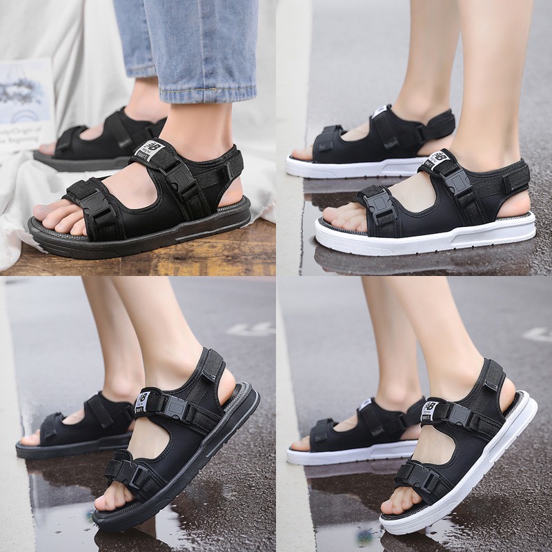 (Có 2 Màu) Sandal nữ nam 2 quai Khóa Bấm cao cấp Fullsize 35-44 - dép quai hậu học sinh mới về 2021