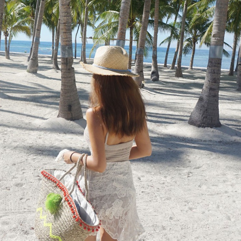 Áo Khoác Kimono Đi Biển Phối Ren Xuyên Thấu Thời Trang Mùa Hè Cho Nữ