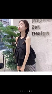 Set áo yếm + quần kẻ