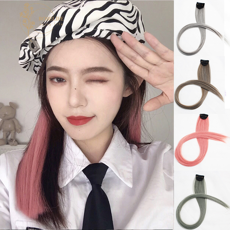 Phím Tóc Giả Dài Thẳng 15 Màu Gradient Cho Nữ 50Cm