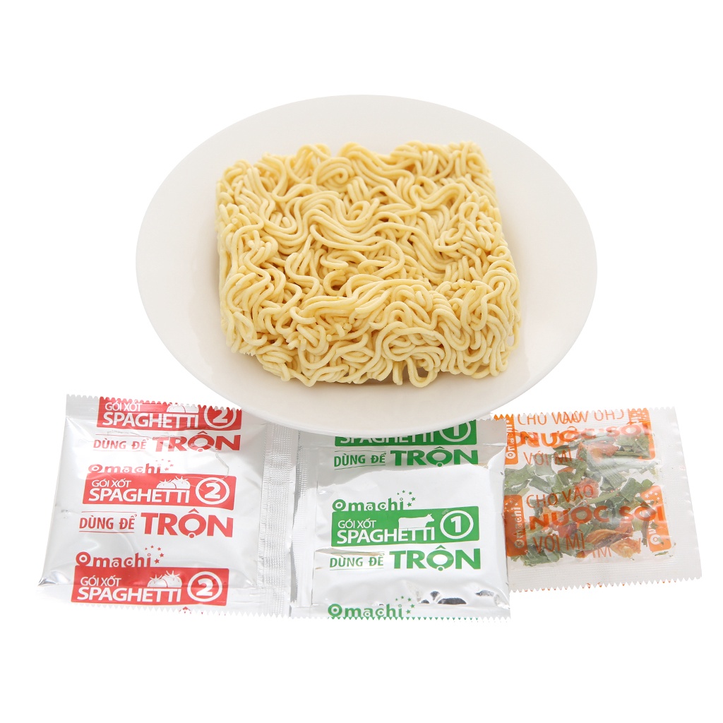 5 Gói x 91g Mì tôm Trộn Khoai Tây Omachi Xốt Spaghetti