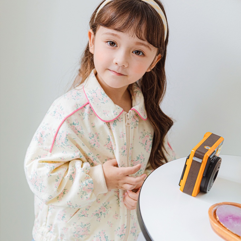 Áo khoác thô lót gió Bebezoo hoa nhí cho bé gái BEB3JP102