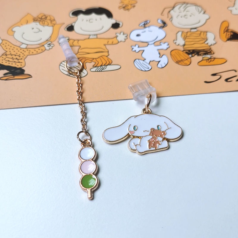 SANRIO Nút Bịt Chống Bụi Cổng Sạc Tai Nghe Hình Cinnamoroll Dễ Thương Cho Điện Thoại Android