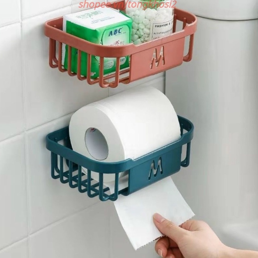 (Bán Buôn Sỉ) Hộp đựng khăn giấy- giá nhựa đựng đồ,giấy vệ sinh treo tường #hopdungkhangiaydanang