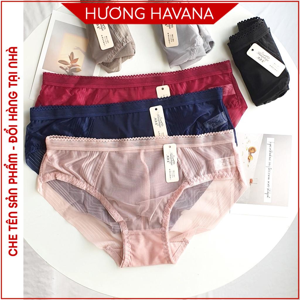  Quần lót nữ voan tuyết viền chun chống lộ - Quần chip nữ mỏng Havana FLQ129
