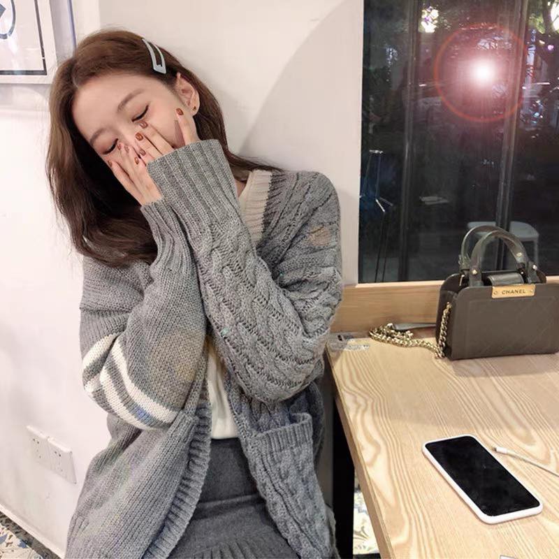 Áo Len Cardigan Thom Browne Viền Vằn