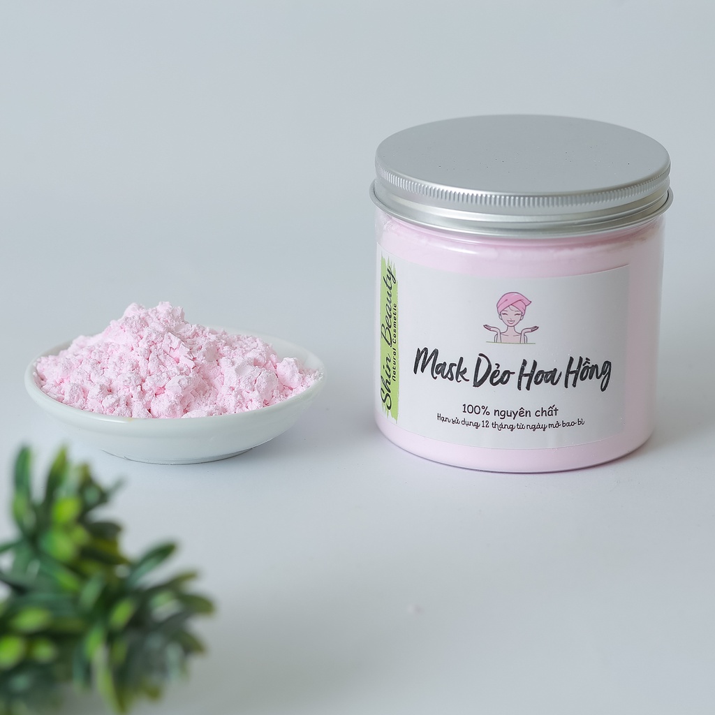 Hũ Mask Dẻo Hoa Hồng 220g Shin Beauty cấp ẩm dưỡng sáng da hàng chuyên dùng trong Spa