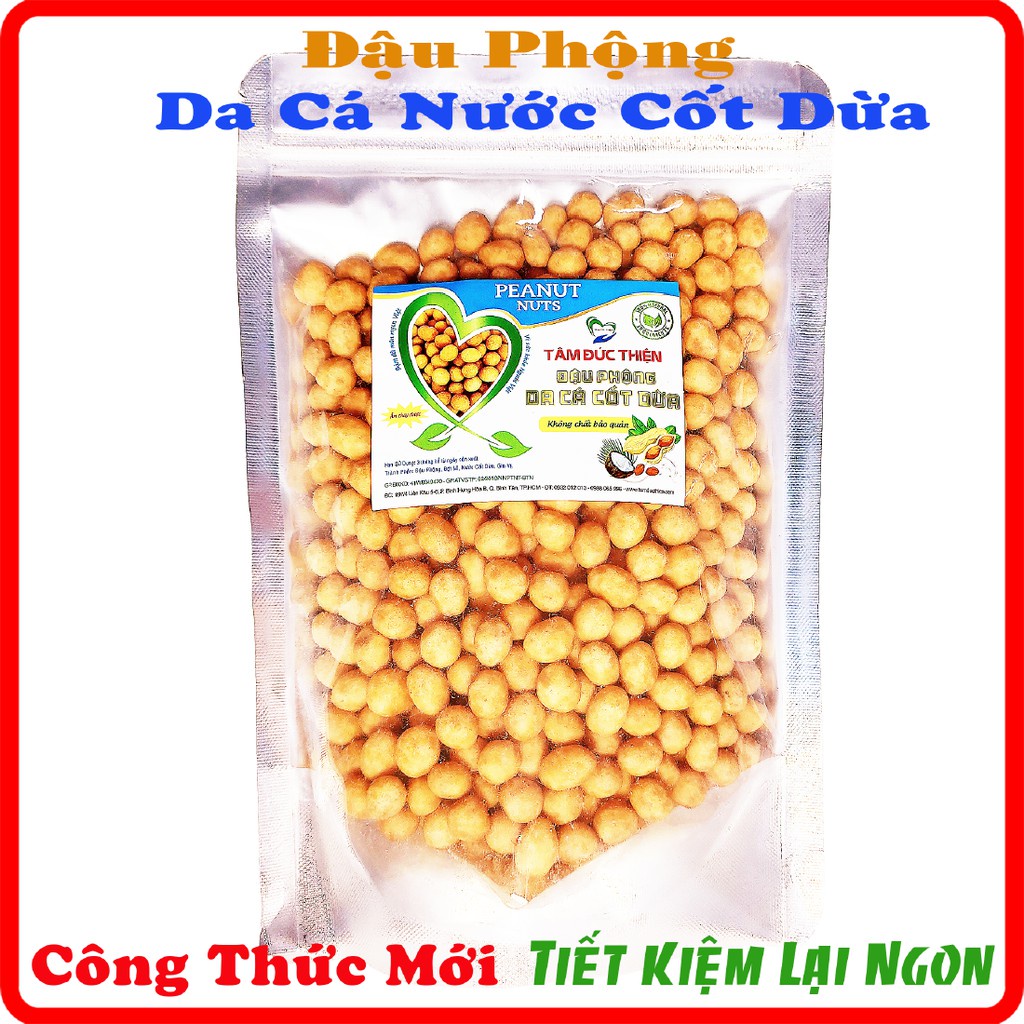 Combo 2 Túi 2 Vị: Đậu Phộng Da Cá Nước Cốt Dừa 500GR và Bim Bim Que &amp; Đậu Hà Lan 405GR Tâm Đức Thiện