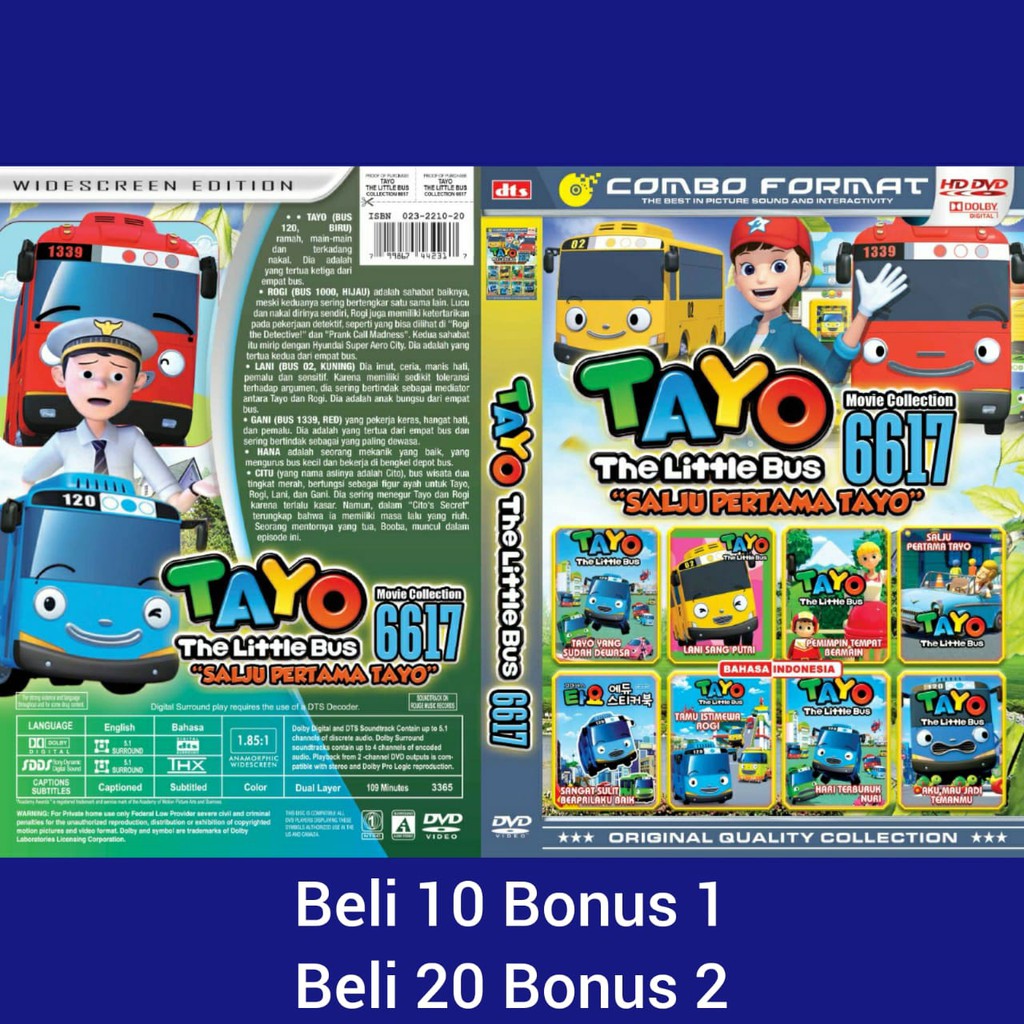 Đĩa Dvd Tuyển Tập Những Bài Hát Của Tayo The Little Bus 8 Trong 1