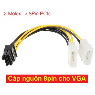Cáp nguồn chuyển 2 đầu IDE 4 pin sang đầu 8 pin cho VGA