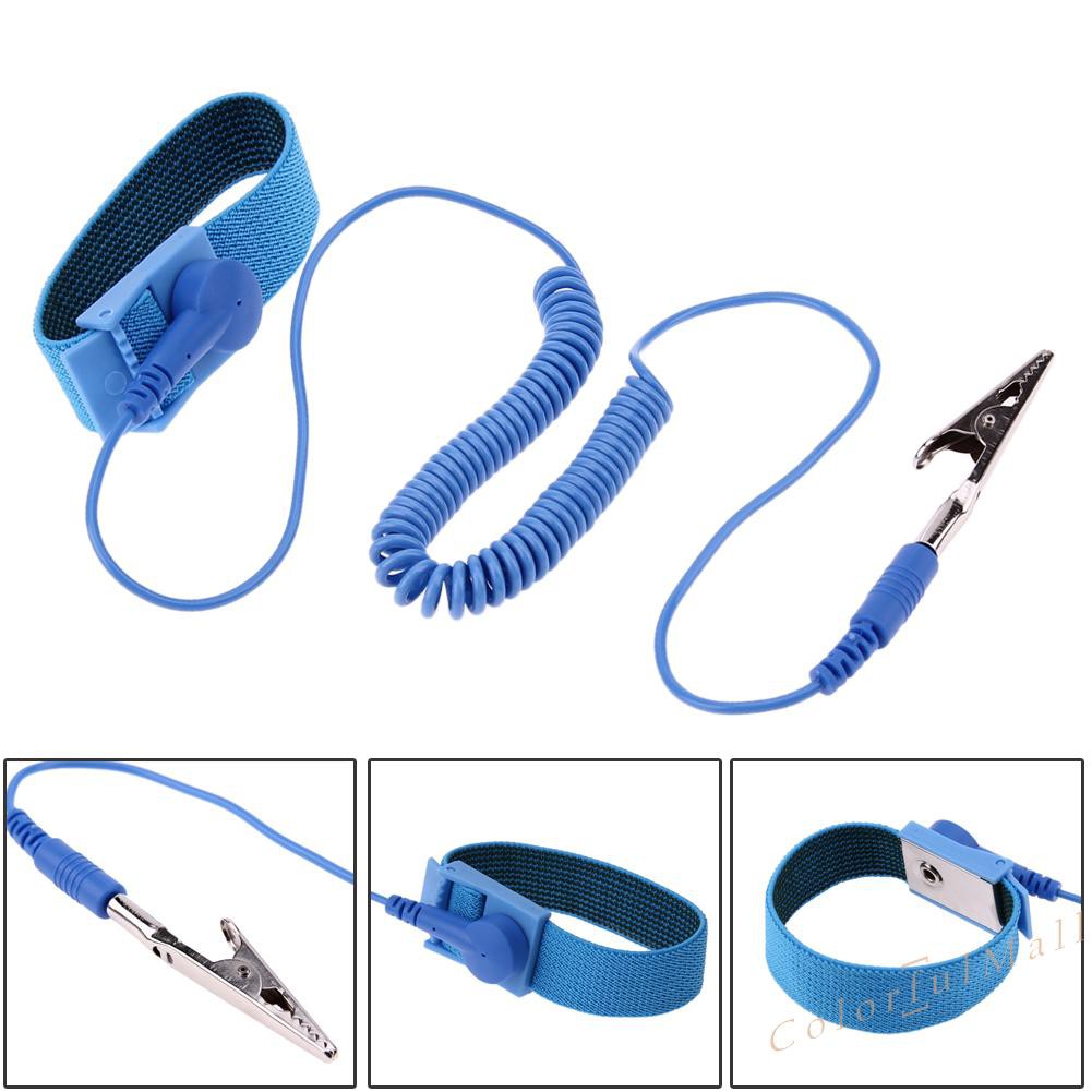 1.8M Wire Anti-Static PVC Wristband with Discharge Cables Wrist Strap