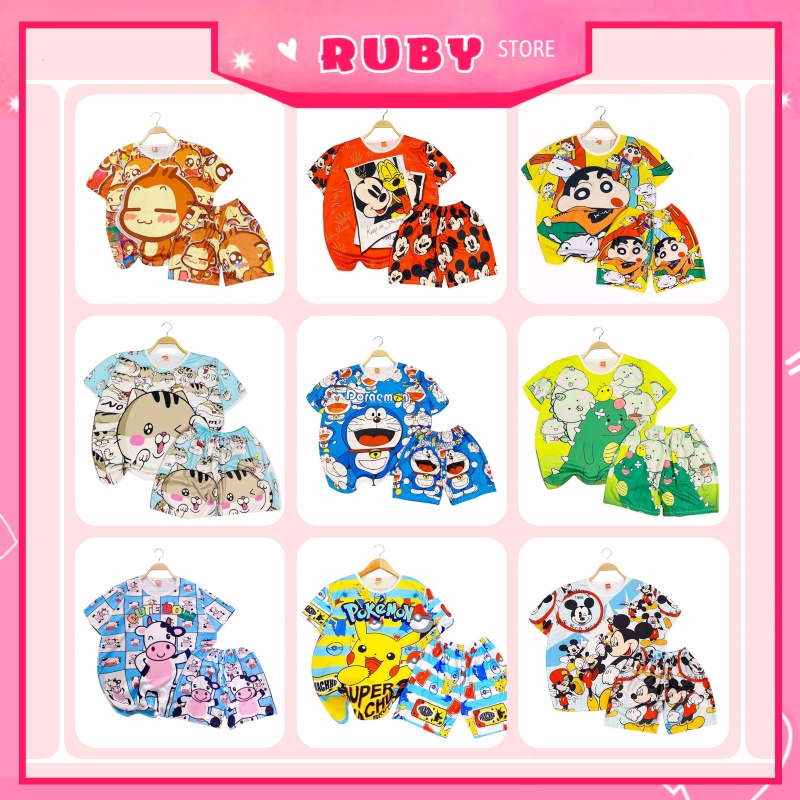 Set bộ Bò Sữa NHIỀU MẪU Size Đại đến 57KG chất thun mát co giãn thoải mái   Đồ bộ gia đình  Tổng hợp SIZE L DBRBD