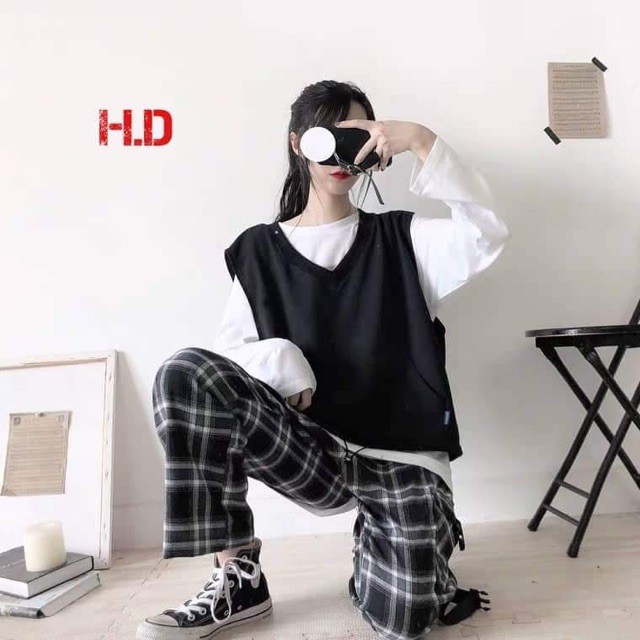 [FREESHIP ĐƠN TỪ 50K] Sét áo gile kèm áo thụng dài tay