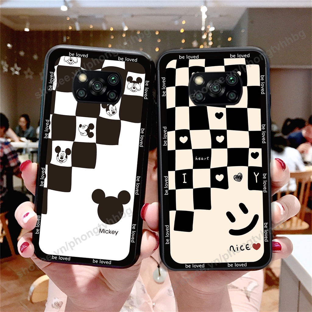 Ốp lưng Xiaomi Poco X3 / Poco X3 Pro in mẫu TRÁI TIM caro, chuột mikey thể thao cực đẹp cute cực bền bỉ