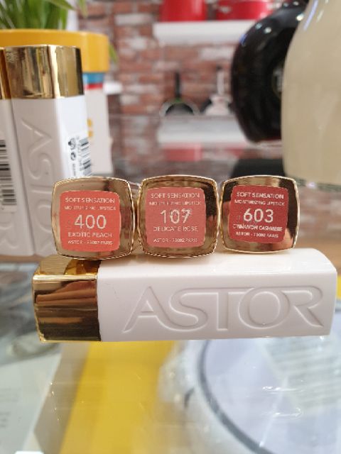 Son ASTOR 400 & ASTOR 603 (Nội địa Đức)+ tặng kèm 1 son dưỡng mỡ hươu mini