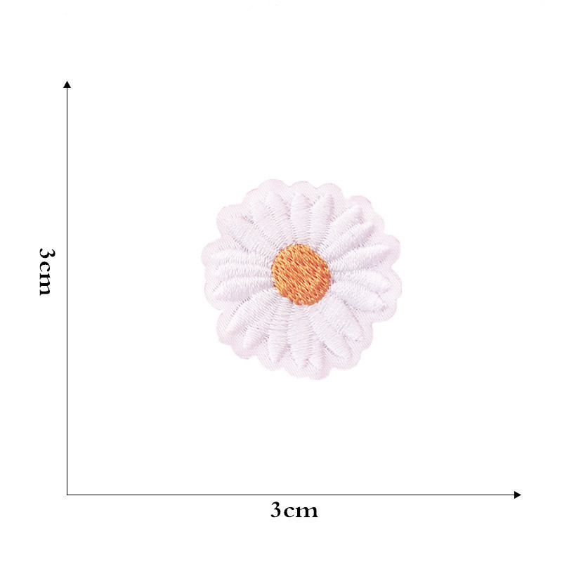 Miếng Dán Vải Thêu Hoa Cúc Nhỏ Xinh Xắn JP6