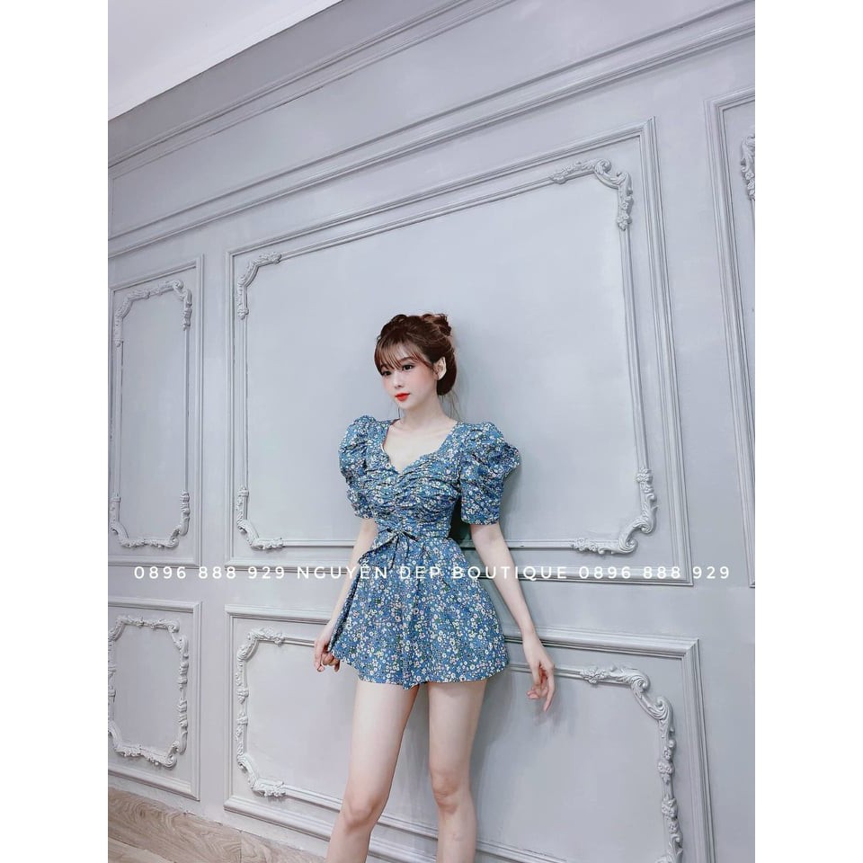 Đầm Lụa Hoa Nhún Ngực Quyến Rũ Tôn Dáng Sang Trọng | BigBuy360 - bigbuy360.vn