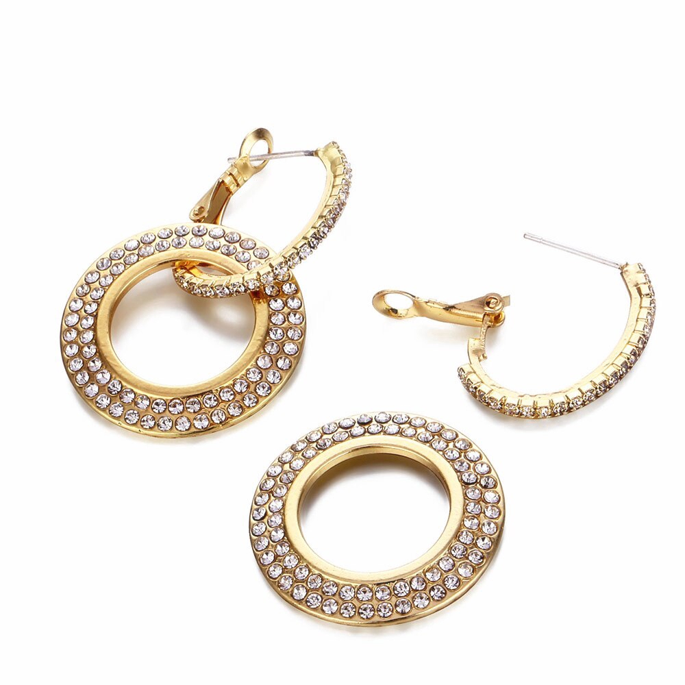 Korean ins circle earrings student fashion two color