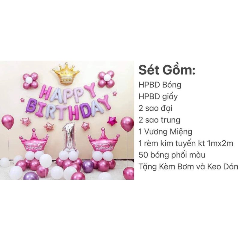 sét bóng vương miện tặng kèm bơm và băng keo