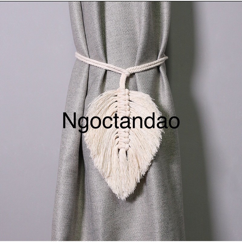 Dây buộc rèm cửa, dây buộc rèm macrame, Dây cột giữ rèm cửa macrame vintage phong cách cổ điển