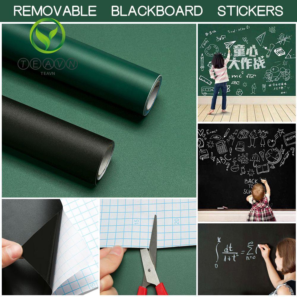 Giấy Dán Tường Bằng PVC Vinyl Chống Nước Hình Bảng Đen Cho Trẻ Em