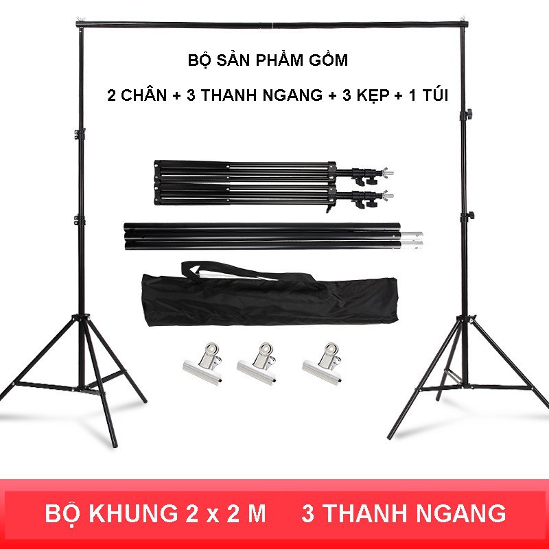 GIAO HOẢ TỐC KV HỒ CHÍ MINH - Khung treo phông nền chữ U, T chụp ảnh sản phẩm Lookbook, Livestream nhiều kích thước