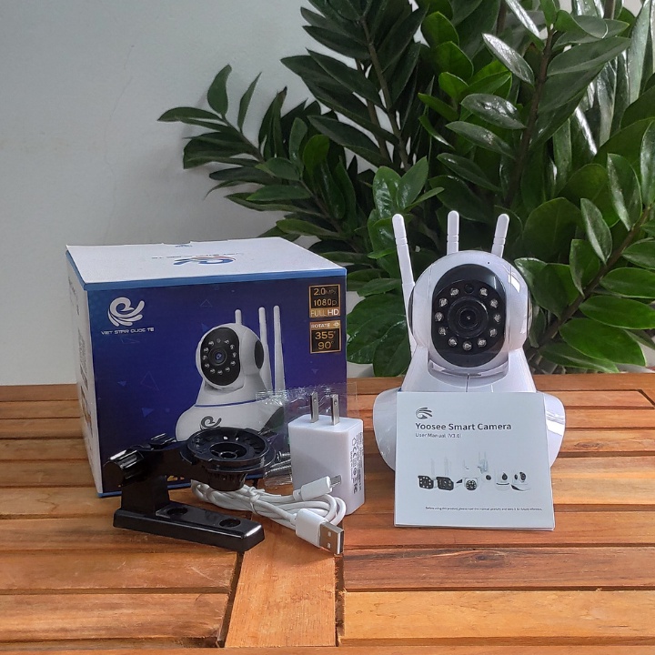 [FREESHIP]Camera Wifi 3 Anten Yoosee I YS-1021- Camera Trong Nhà YS-1021 Xoay Theo Chuyển Động 360