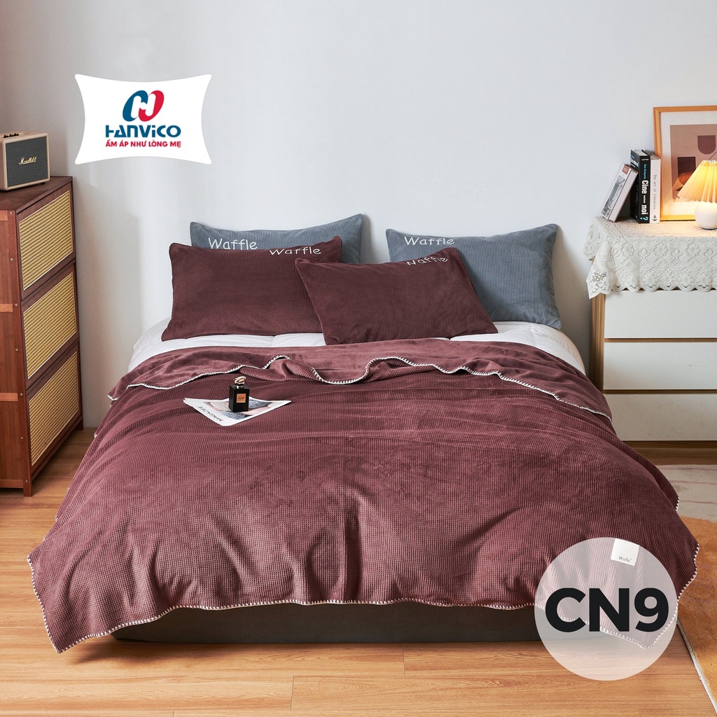 Chăn Lông Cừu Cao Cấp Hanvico / Vintage Siêu Mềm Siêu Ấm
