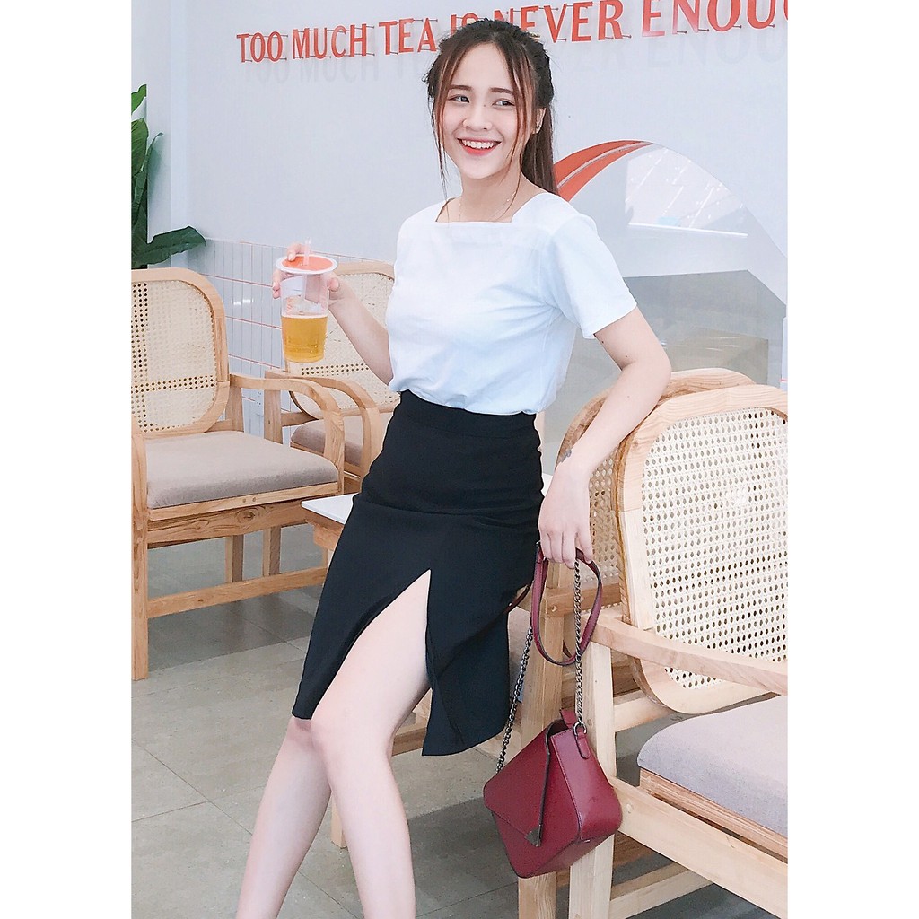 Chân Váy DÀI Sẻ SÂU Siêu Yêu, Siêu Hot Cho Nàng