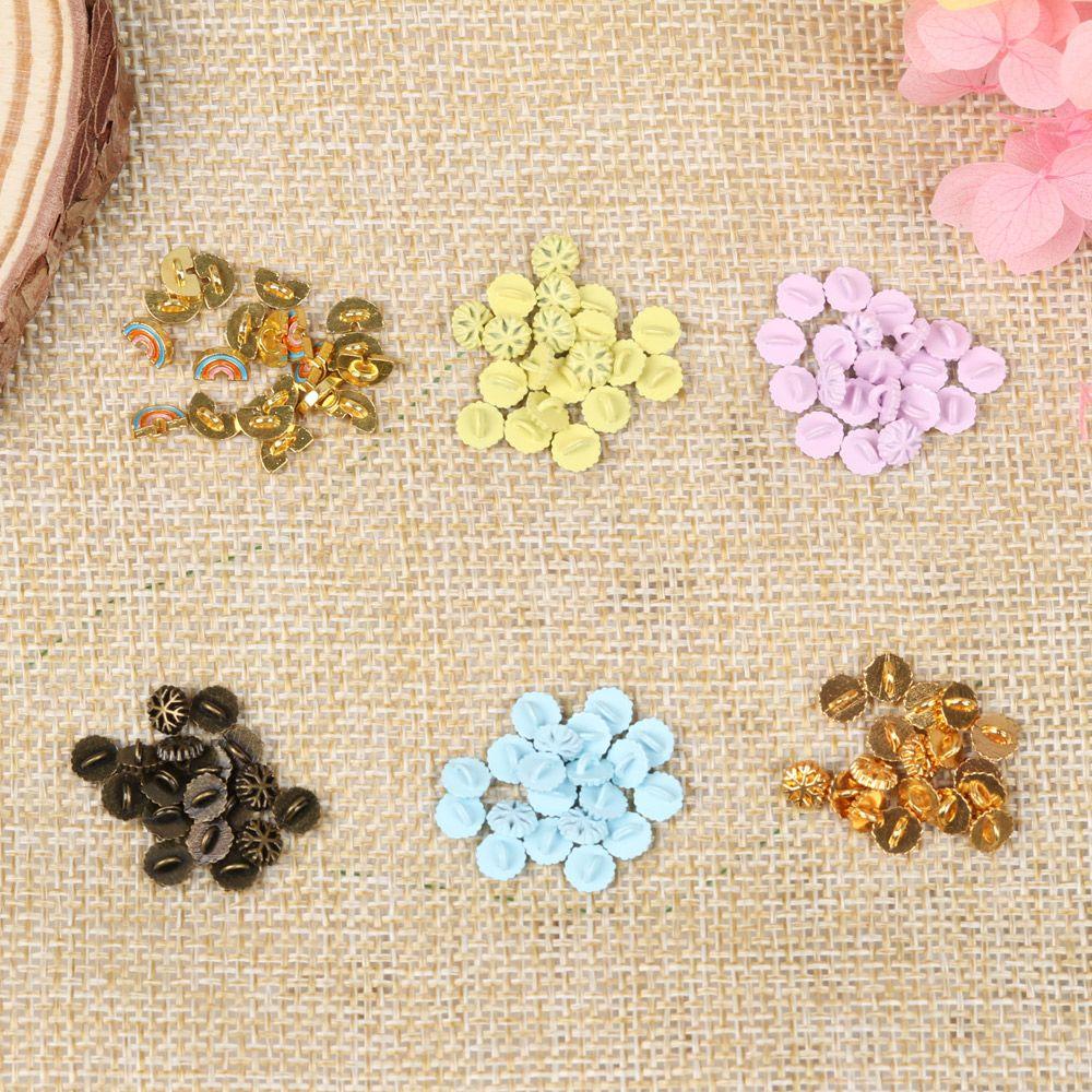 BEBETTERM Set 20 Nút Áo Mini Hình Cầu Vồng / Tuyết Cho Búp Bê