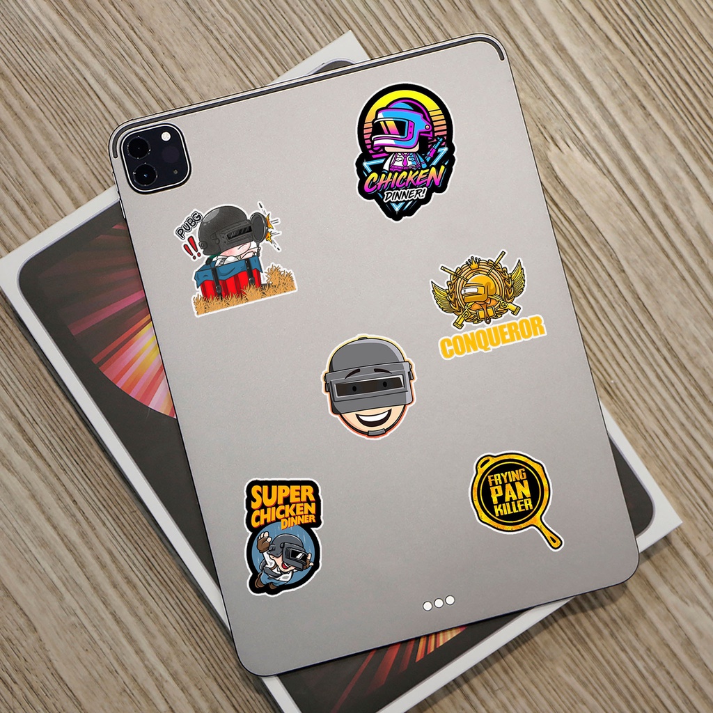 Sticker PUBG Dán Mũ Bảo Hiểm Chống Nước  - Nhãn Dán Decal Cắt Sẵn Từng Hình Dễ Dàng Sử Dụng