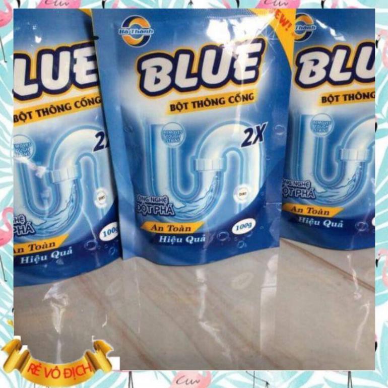 5 Gói Bột Thông Cống Cực Mạnh Blue 100g, Thông Tắc Cầu Cống, Bồn Rửa Bát