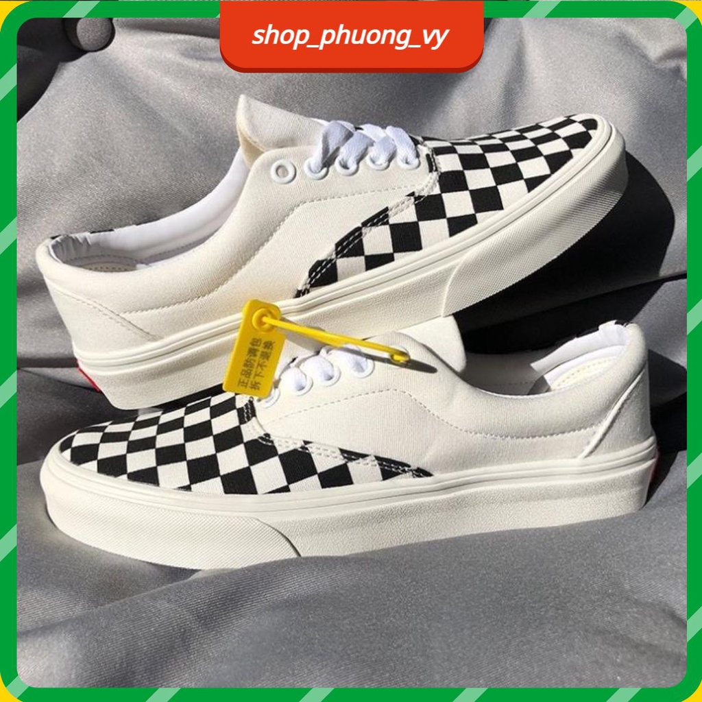 Giày Vans caro buộc dây cao cấp - giày caro vải lười Đế Xịn hàng xuất khẩu 🕣