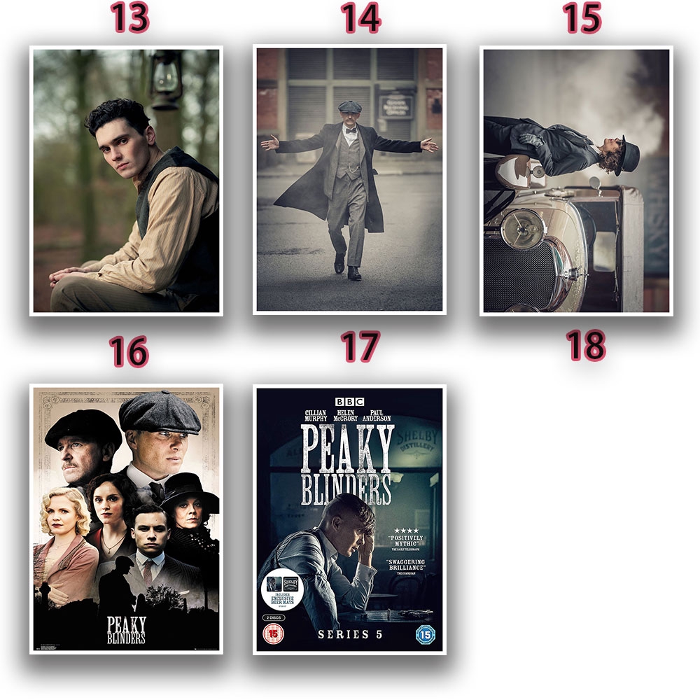 Set 5 Tấm Áp Phích Dán Tường In Hình Peaky Blinders Trang Trí Phòng Khách