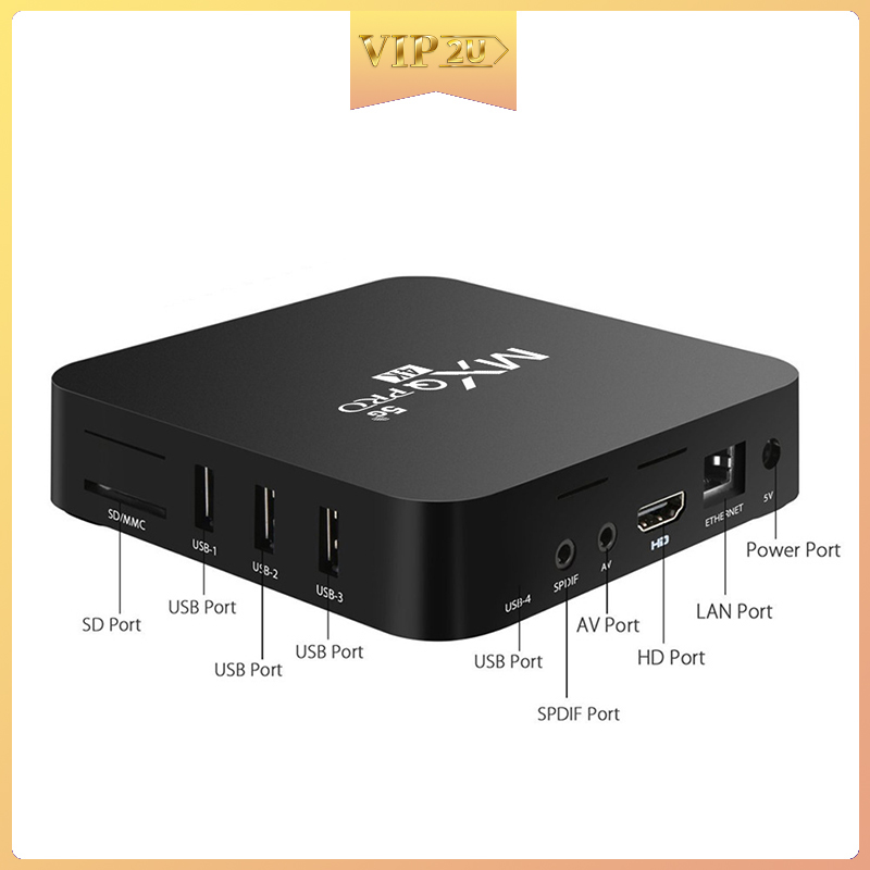 Thiết Bị Chuyển Đổi Tv Thường Thành Smart Tvpp2U Mxq Pro Tvbox Mxqpro 5g Android 4k 1g + 64g Android 7.1 / 10.1