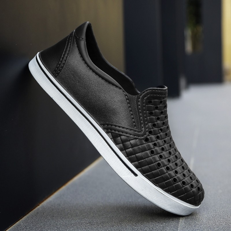 Hchai shop Giày Lười EVA Đục Lỗ Thoáng Khí Mùa Hè Cho Nam Ngoài Trời