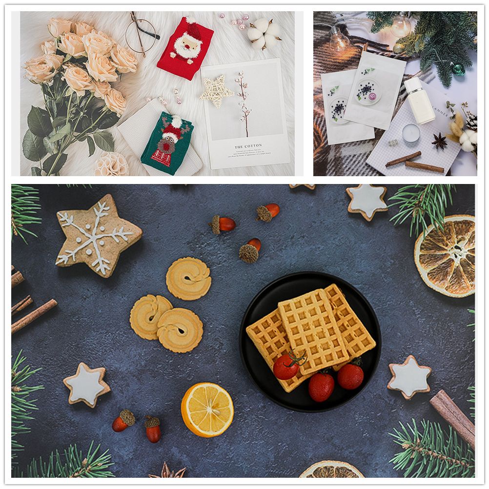 Phông nền chụp ảnh/ trang trí 3D hai mặt sáng tạo phong cách Giáng Sinh