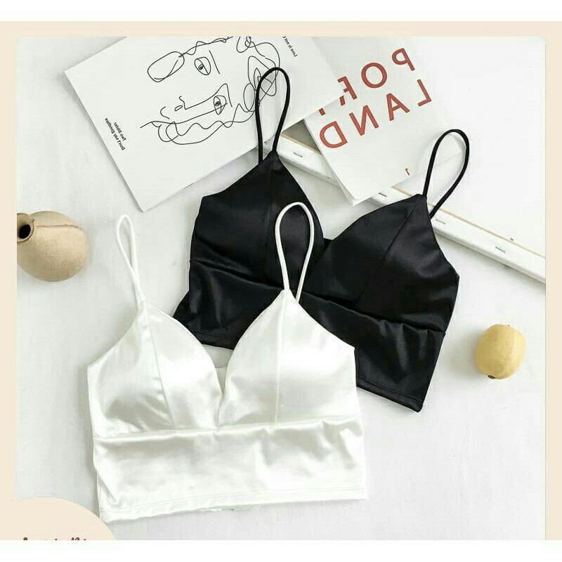 Áo Bra Nữ Satin Phi Bóng Bản To - Braletet Thiết Kế Không Gọng,Trang Nhã,Dễ Mặc Nâng Ngực Nhẹ