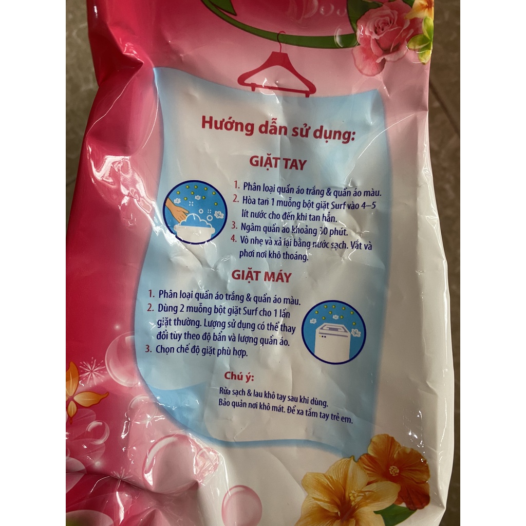 Bột giặt Surf hương Nước xả vải 5,5kg Ngát hương xuân
