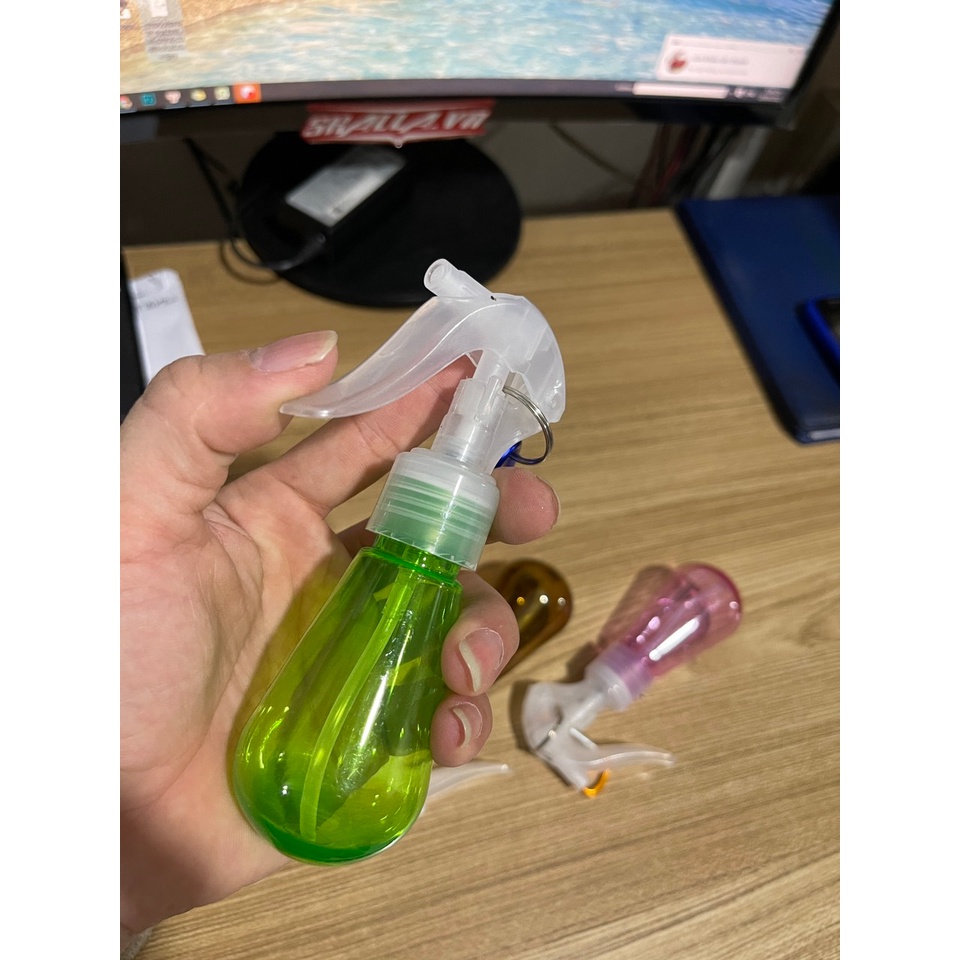 [SIÊU HOT] Bình xịt PET đựng nước rửa tay nước hoa đổ đầy nhỏ gọn có gắn móc khóa carabiner FV55 chọn màu