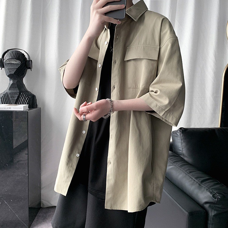 Áo sơmi unisex áo form rộng oversize từ 3XL - 5XL (80kg, 90kg, 100kg, tối đa 145kg), chemise bigsize nam nữ