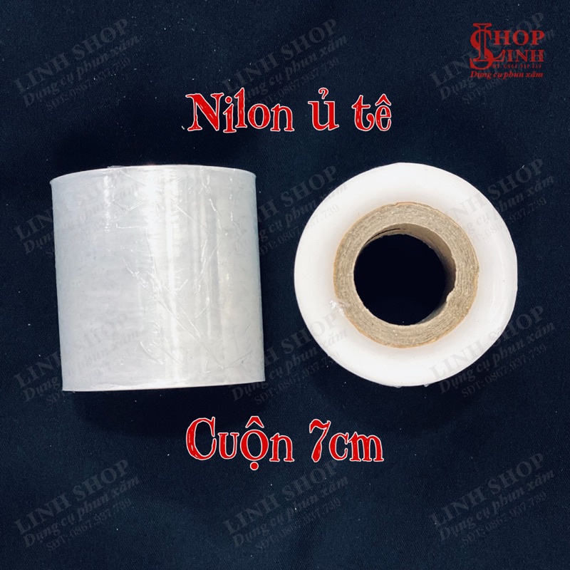 Cuộn nilon ủ tê 5cm 7cm, ủ tê môi lông mày mí tiện lợi loại mỏng dễ xé bằng tay, màng trong, cuộn bọc máy phun xăm