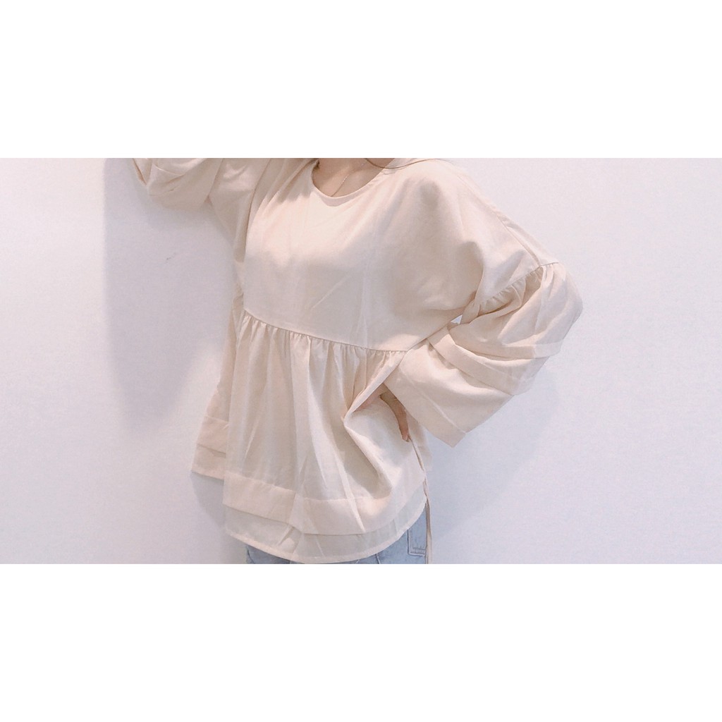 Áo babydoll xếp ly tay 2 màu