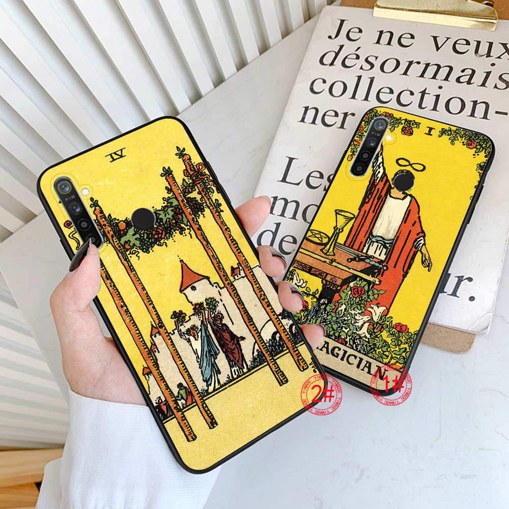 Ốp Điện Thoại Mềm Hình Lá Bài Tarot Divination Cho Realme 8 C20 C31 V15 Gt Neo Narzo 30a Oppo Find X3 Pro Mới