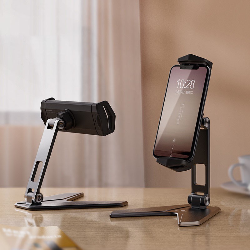 Giá đỡ ipad, máy tính bảng P15, hợp kim nhôm, xoay 360 độ,có thể gấp gọn, cho iPhone, iPad, Samsung - Techroom.vn