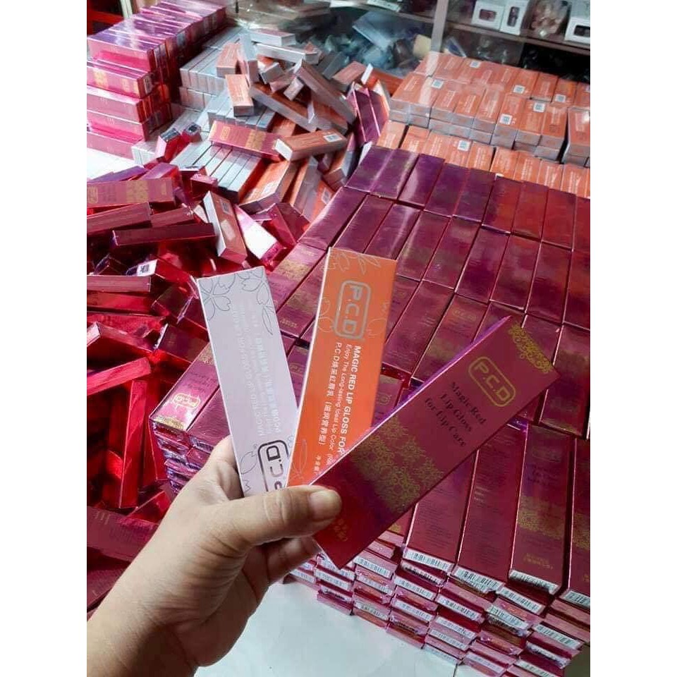 - ( 3 tip dữơng kích màu Môi PCD ĐỎ-CAM-HỒNG 20ml