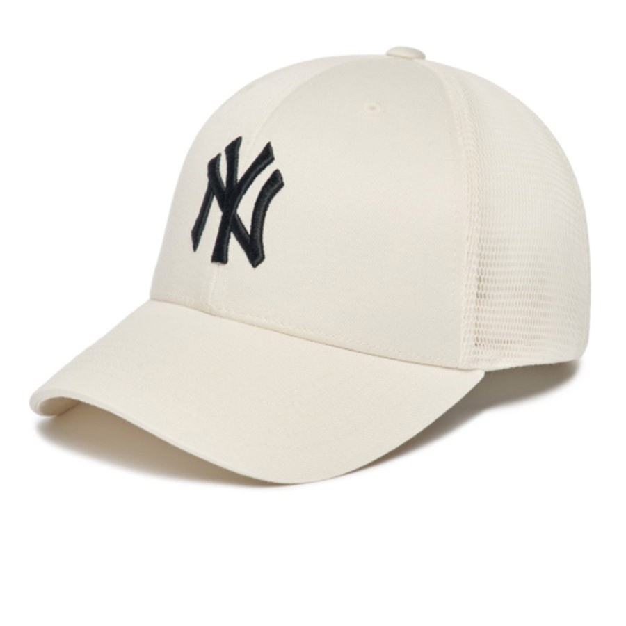 MŨ MLB BASIC MESH CAP NEW YORK YANKEES WHITE
