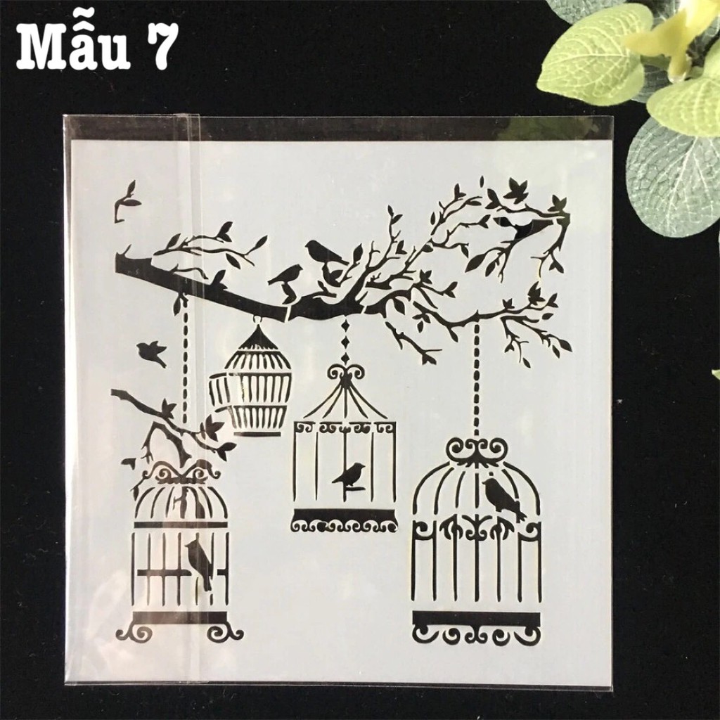 Pet Stencil - Khuôn hình trang trí - Kích thước 13cm - 01 tấm