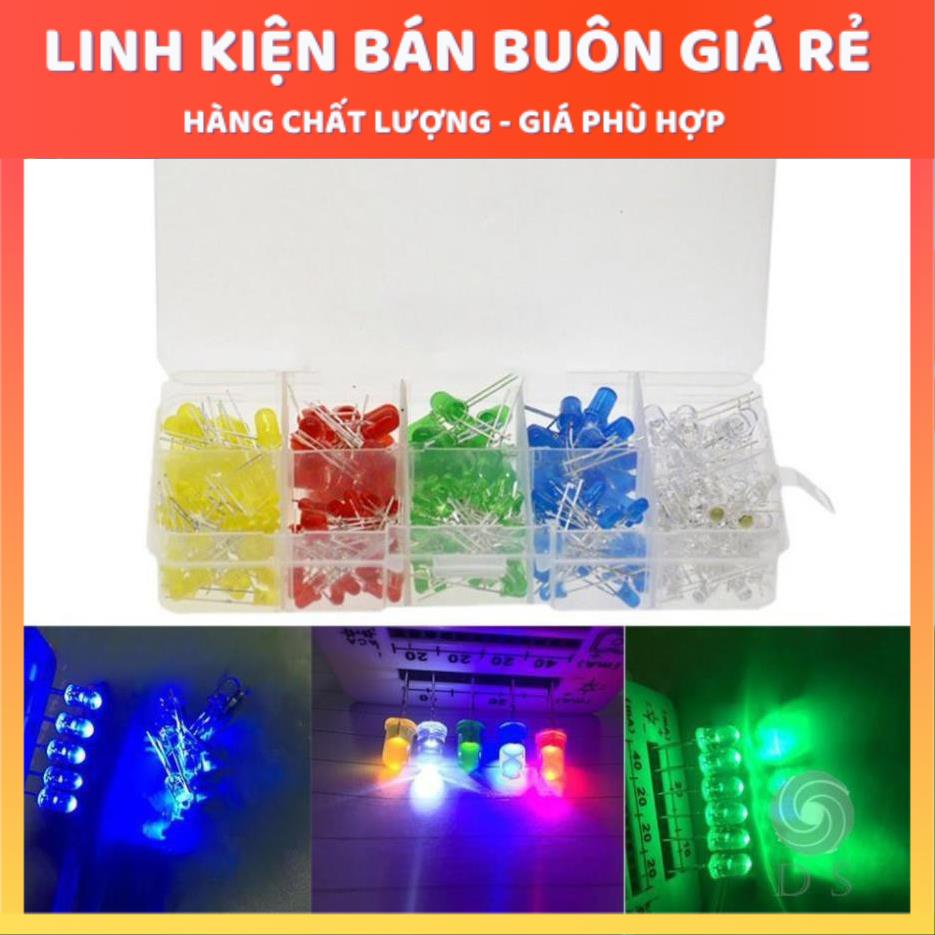 Led 3MM Phủ Đỏ, Vàng, Xanh Lá, Xanh Dương (10c)